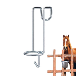 Metal Horse Stall Bucket Hanger - Water Buckets, Heavy Duty Hook For Horses, Stable Barn Garage Use | Horses Buckets Holder, Water Bucket Accessories, Portable Hanging Hook For Horse Stalls
