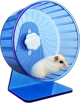 Super Silent Hamster Exercise Wheels,Silent Hamster Wheel,Adjustable Stand Hamsters Exercise Wheels,Quiet Rat Wheel,Quiet Running Wheel for Dwarf,Hamsters and Other Small Animals (Φ 5.5 inch, Blue)