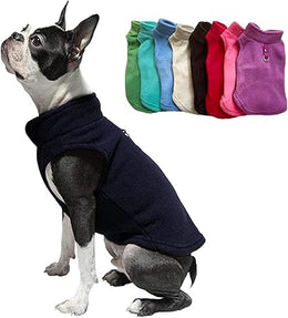 JACKO & CO - Fleece Vest Dog Sweater with Leash Ring - Soft, Warm & Lightweight Pullover Coat for Small & Medium Dogs, Puppies & Cats - Cozy Fall/Winter/Spring Pet Jacket (Black, S 1.8-2.7kg)