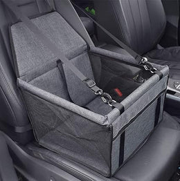 Pet Car Booster Seat Travel Carrier Cage, Oxford Breathable Folding Soft Washable Travel Bags for Dogs Cats Small Pet