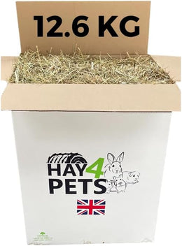 Timothy Hay- 12.6kg. Fresh, Green Stem Feeding Hay For Rabbit, Guinea Pig, Hamster & Small Animals. High Fibre, Natural Food For Pets. Dried Grass, Animal Feed