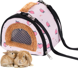 Small Animal Carrier - Warm Cold-Weather Pouch - Hedgehog Carrier for Outdoors - for Camping Moving Commuting Chinchilla Chameleon Reptile Lizards Leopard Gecko
