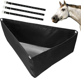 ASOOLL Horse Corner Hay Feeder with Large Capacity and Mesh Bottom, Fit for Horse Trailer Stall