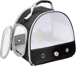 Parrotlets Travel Carrier with Standing Perch,Lightweight Breathable Parrot Cage, Small Pet Carrier Bag with Shoulder Strap,Bird Rat Guinea Pig Squirrel (Green-NLW, One Size)