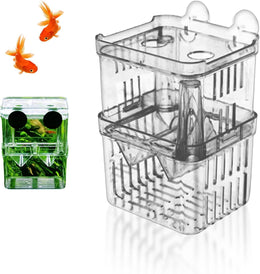 Breeding Box for Fish Tank, Aquarium Fish Breeding Box, Isolation Divider Hatching Boxes for Baby Fish Shrimp, Aggressive Fish Guppy