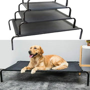 Metal Frame Dog Cot Elevated Pet Bed, Raised Dog Bed with Breathable Mesh & No-Slip Rubber Feet, Lightweight & Portable Raised Outdoor Pet Bed for Indoor Camping Beach Travel Use, 106x62x15CM