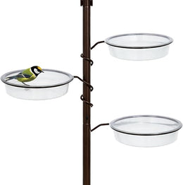 Replacement Plastic Wild Bird Water Dish/Bowl (Pack of 3) For Outdoor Bird Stations Perfect for Water, Bird Seed and Bird Baths