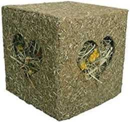 Rosewood Naturals I Love Hay Forage Cube, Small Animal Treat and Gnaw Toy for Rabbits, Guinea Pigs, Chinchillas, Degus, Hamsters, Gerbils, Mice and Rats - Large