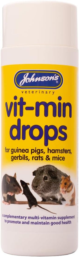 Johnsons Hamster and Gerbil Vit-Min Drops, transparent,100 ml (Pack of 1)