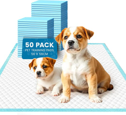 Puppy Pads – 50 Pack Medium Puppy Training Pads, Ultra-Absorbent & Leak-Proof Dog Wee Toilet Mats for House Training, Incontinence & Pee Protection