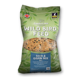 Copdock Mill Wild Bird Seed & Grain Mix 20kg Bag All Year Round High Energy Wild Bird Food 100% Natural Ingredients Including Sunflower Seeds and Peanuts
