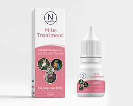 Naqua Ivermectin 1% 5ml - VET STRENGTH - Mite Treatment for Large Birds. Parrots, Macaws, Cockatoos. Any Bird over 500g. Also kills lice, fleas & ticks. Vet Strength Bird Medicine