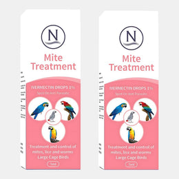 Naqua 2 BOXES - Ivermectin 1% 5ml - VET STRENGTH - Mite treatment for large birds. Parrots, macaws, cockatoos. Any bird over 500g. Also kills lice, fleas & ticks. Vet strength bird medicine.