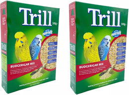 2 PACK TRILL NUTRIVIT COMPLETE BUDGIE FOOD DIET VITAMINS CALCIUM IODINE MIX 500G
