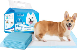 Nobleza 20pcs 60x40cm Ultra Absorbent Leakproof Dog and Puppy Training Pads, Pet Toilet Pee Pads Small Size with Anti Slip