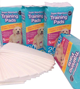 World of pets Pack of 100 Super Absorbent Premium Puppy Dog Training Pads 60 x 45cm