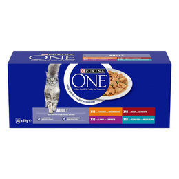 PURINA ONE Mini Fillets Mixed Selection in Gravy Adult Wet Cat Food 40x85g