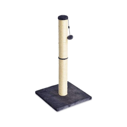 Basics Cat Scratching Post for Indoor Cats, Standard with Dangling Toy, 80 cm, Grey
