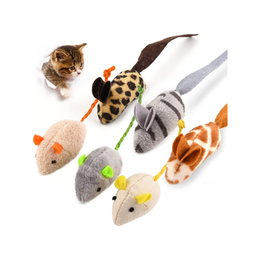 6 Pack Catnip Mouse-shaped Toys for Indoor Cats - Adult & Kitten Cat Toys for Playing, Chewing & Teeth Cleaning