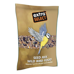 Extra Select Wild Bird Seed Mix with Black Sunflower Seeds, Wheat, Dari, Millet Seeds - Nutrient Rich Wild Bird Food for Small Birds - 2kg