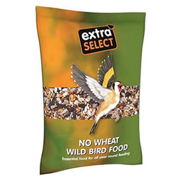 Extra Select No Wheat Wild Bird Food: Wheat Free Bird Seed for All Seasons, mixed Bird Feed - 1kg