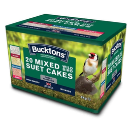 Bucktons Box of 20 Mixed Suet Cake Peanut, Mealworm & Berry