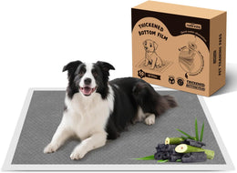 Nobleza Puppy Pads 50 Pack 90x60cm Activated Charcoal Odour Control Leak-Proof 6 Layers Puppy Training Pads Large Super Absorbent Pet Pee Pad Dog Toilet Wee Pad Disposable Incontinence Dog Potty Mats