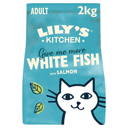 Lily's Kitchen Made with Natural Ingredients Adult Dry Cat Food White Fish with Salmon Grain-Free Recipe 2kg