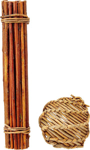 HAPPYPET Nature First Large Willow Tube Playing Hiding Nibbling Toy Teeth Trimmer for Hamsters, Rats & Small Animals