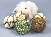 9 Pcs Rabbit Chew Toys - Small Animal Activity Play Chew Grass Balls & Rolling Toys for Bunny Rabbits, Hamster, Guinea Pigs, Chinchilla, Squirrels, Rats, Mice