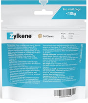 Zylkene Calming Chews for Small Dogs up to 10kg | Promotes Relaxation | Helps Pets cope with short-term challenging situations | Perfect for on the go, holidays, travelling, fireworks | 14 Chews
