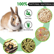 42 Pack Rabbit Toys Guinea Pig Toys Set-Boredom Breaker Accessories,Natural Timothy Hay Sticks Rabbit Treats for Rabbit, Bunny, Chinchilla, Guinea Pig，Hamster ，Rat Teeth Care