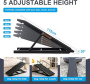Dog Ramp for Bed and Sofa, 5 Step Adjustable Pet Ramps for Small to Large Dogs