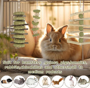 3Pcs Rabbit Chew Toys, Rabbits Cage Hanging Chew Toys Boredom Breakers Treats for Bunny Guinea Pigs Hamsters Gerbils Chinchilla and Other Small Pets for Teeth Grinding