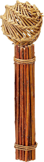 HAPPYPET Nature First Large Willow Tube Playing Hiding Nibbling Toy Teeth Trimmer for Hamsters, Rats & Small Animals