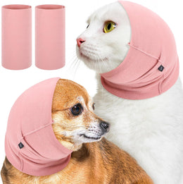 2Pcs Happy Hoodie, Dog Calming Aid for Anxiety Relief, Original Calming Band for Dogs & Cats, Pet Grooming & Force Drying, Fireworks & Thunderstorms Noise Canceling for Ear Protection