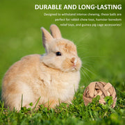 12Pcs Rabbit Toys, Rabbit Treats Chew Toys for Teeth, Bunny Boredom Breakers, Small Pets Chew Balls Grass Balls Natural Toys for Rabbits Chinchilla Bunnies Gerbils and Hamster
