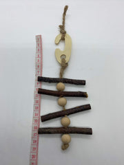 Mini Mates Pet Small Animal Accessories Wooden Hanging Chew Charm Toy Mouse Hamster Rat Gerbil Chinchilla Reptile Chew Toys