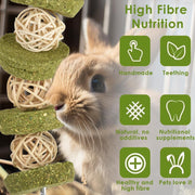 3Pcs Rabbit Chew Toys, Rabbits Cage Hanging Chew Toys Boredom Breakers Treats for Bunny Guinea Pigs Hamsters Gerbils Chinchilla and Other Small Pets for Teeth Grinding