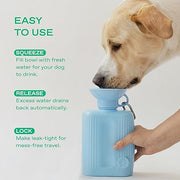 Springer Growler Travel Dog Water Bottle – 1250ml Large Dog Water Bottle with Patented Leak-Proof Design for Dog Walking, BPA-Free Materials (Grey)
