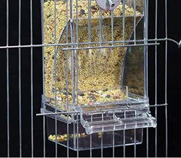 Automatic Bird Feeder for Cage, No Mess Bird Cage for Small Bird Parrots Canary Parakeet Budgerigar Cockatiel Lovebird