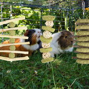 3Pcs Rabbit Chew Toys, Rabbits Cage Hanging Chew Toys Boredom Breakers Treats for Bunny Guinea Pigs Hamsters Gerbils Chinchilla and Other Small Pets for Teeth Grinding