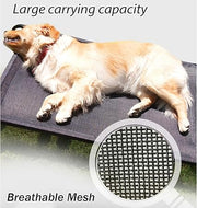 Metal Frame Dog Cot Elevated Pet Bed, Raised Dog Bed with Breathable Mesh & No-Slip Rubber Feet, Lightweight & Portable Raised Outdoor Pet Bed for Indoor Camping Beach Travel Use, 106x62x15CM