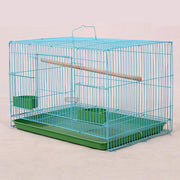 Buwei Wire Rectangular Small Cage for Small Birds and Canaries Rekord Equipped Feeders