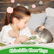 28PCS Rabbit Toys Guinea Pig Toys，Timothy Hay Chew Sticks for Teeth，Rabbit Treats Boredom Breaker Accessories for Chinchillas, Guinea Pigs, Hamsters, Rats，Bunny Teeth Care (Green)