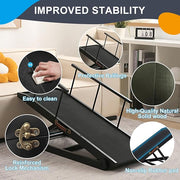 Dog Ramp for Bed and Sofa, 5 Step Adjustable Pet Ramps for Small to Large Dogs