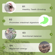 Episkey 20 Pcs Rabbit Chew Toys, Natural Timothy Grass Ring Bunny Molar Grass Stick Toys Small Animal Boredom Breaker Activity Play Chew Toys for Bunny Rabbits Hamster Guinea Pigs Chinchilla