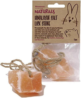 Rosewood Naturals Himalayan Salt Lick Stone, Small Animal Mineral Stone for Rabbits, Guinea Pigs and Hamsters, (Pack of 1)