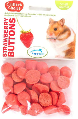 Happy Pet Critter's Choice Small Animal Strawberry Buttons 40g