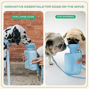 Springer Growler Travel Dog Water Bottle – 1250ml Large Dog Water Bottle with Patented Leak-Proof Design for Dog Walking, BPA-Free Materials (Grey)